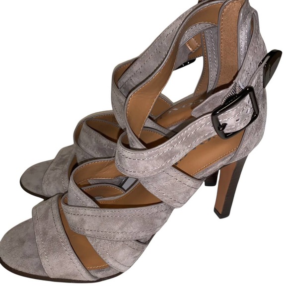Coach Shoes - Brand New Coach Ilona Strappy Suede Gray 4" Heels Size 8.5B